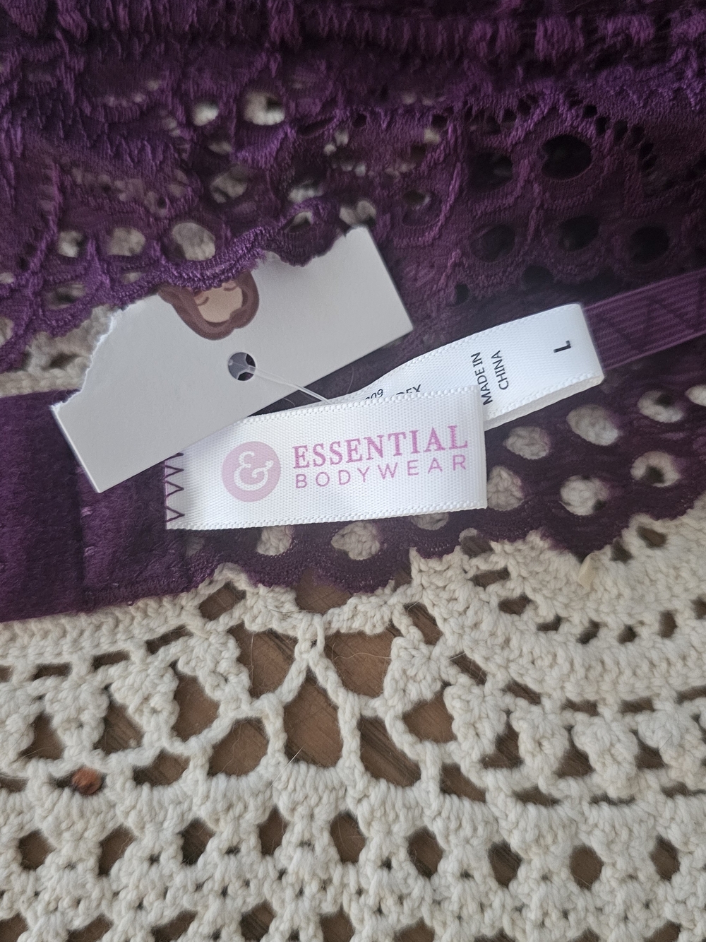 Essentials Lace Bralette in Plum